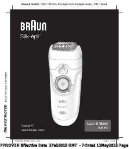 Mode d’emploi Braun 7881 WD Silk-epil Epilateur
