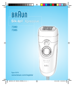 Kullanım kılavuzu Braun 7385 Silk-epil Xpressive Epilatör