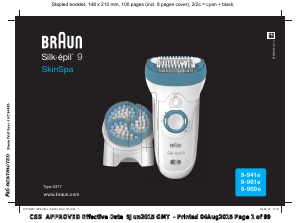 Mode d’emploi Braun 9-969e Silk-epil 9 Epilateur