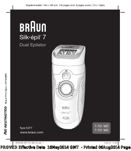 Mode d’emploi Braun 7-751 WD Silk-epil 7 Epilateur