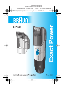 Handleiding Braun EP 50 Exact Power Tondeuse