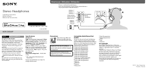 Bruksanvisning Sony MDR-ZX300iP Hörlurar