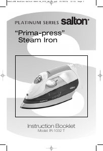 Bruksanvisning Salton IR-1032T Prima-Press Strykjärn