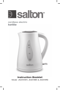 Bruksanvisning Salton JK2014BK Vattenkokare