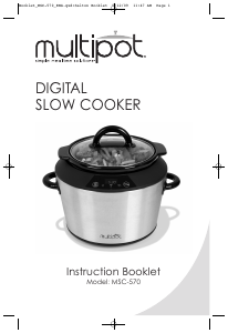 Bruksanvisning Salton MSC-570 Multipot Slow cooker