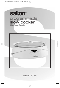 Bruksanvisning Salton SC-40 Slow cooker