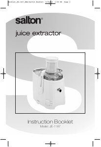 Bruksanvisning Salton JE-1187 Juicepress