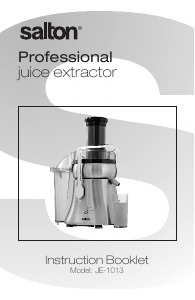 Bruksanvisning Salton JE-1013 Juicepress