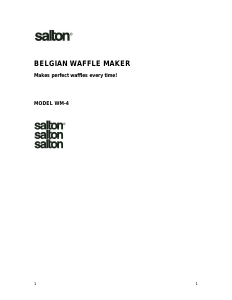 Manual Salton WM-4 Waffle Maker