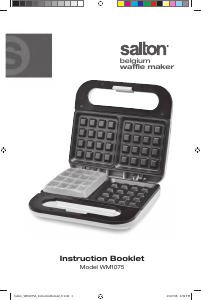 Bruksanvisning Salton WM-1075A Våffeljärn
