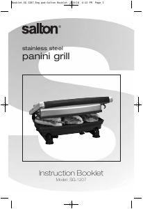 Manual Salton SG1207 Panini Contact Grill