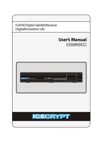 Bruksanvisning Icecrypt S3500HDCCI Digitalmottagare