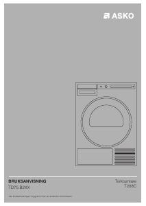 Bruksanvisning Asko T208C.W Torktumlare