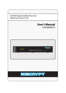 Bruksanvisning Icecrypt S3550HDCCI Digitalmottagare