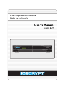 Bruksanvisning Icecrypt S3600HDCCI Digitalmottagare