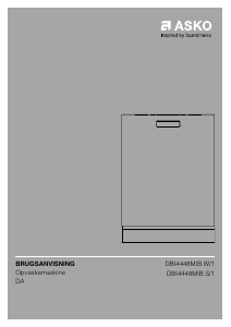 Brugsanvisning Asko DBI4448MIB.W/1 Opvaskemaskine