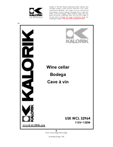 Manual Kalorik WCL-32964 Wine Cabinet