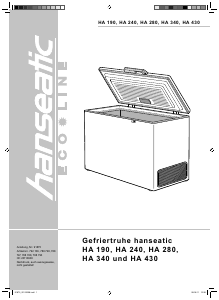 Bedienungsanleitung Hanseatic HA 240 Gefrierschrank