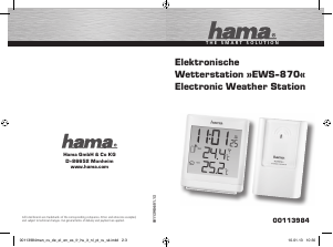Bedienungsanleitung Hama EWS-870 Wetterstation
