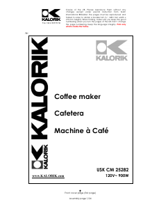 Manual Kalorik CM-38933 Coffee Machine