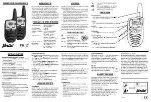 Handleiding Alecto FR-17 Walkie-talkie