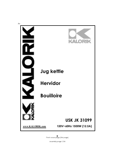 Bruksanvisning Kalorik JK-31099 Vattenkokare