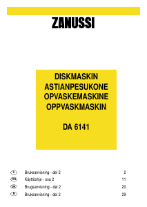 Brugsanvisning Zanussi DA 6141D Opvaskemaskine