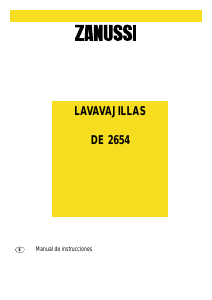 Manual de uso Zanussi DE2654 Lavavajillas