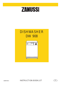 Handleiding Zanussi DW 908W Vaatwasser