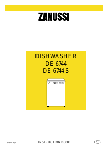 Handleiding Zanussi DE6744S Vaatwasser