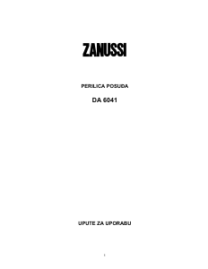 Priručnik Zanussi DA 6041 Perilica posuđa