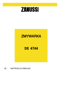 Instrukcja Zanussi DE4744ALU Zmywarka