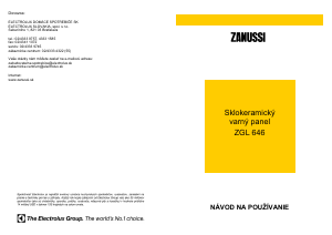 Návod Zanussi ZXL636ICW Pánt