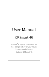 Bruksanvisning Karbonn K9 Smart 4G Mobiltelefon