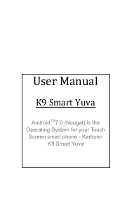 Bruksanvisning Karbonn K9 Smart Yuva Mobiltelefon
