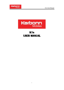 Manual Karbonn K1s Mobile Phone