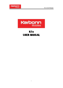 Bruksanvisning Karbonn K1s Mobiltelefon