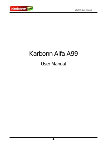 Bruksanvisning Karbonn Alfa A99 Mobiltelefon