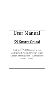 Bruksanvisning Karbonn K9 Smart Grand Mobiltelefon