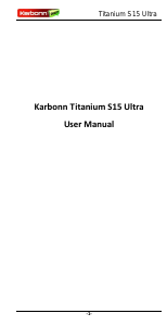 Bruksanvisning Karbonn Titanium S15 Ultra Mobiltelefon