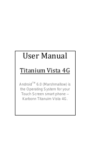 Bruksanvisning Karbonn Titanium Vista 4G Mobiltelefon