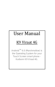 Bruksanvisning Karbonn K9 Viraat 4G Mobiltelefon