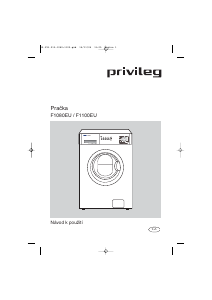 Manuál Privileg F1100EU Pračka