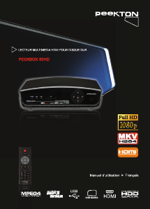 Mode d’emploi Peekton PEEKBOX 50HD Lecteur multimédia