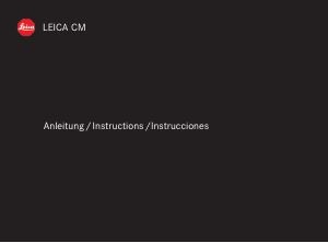 Manual de uso Leica CM Cámara