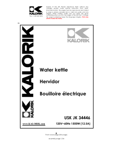 Manual Kalorik JK-34446 Kettle