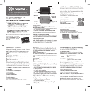 Bruksanvisning Leapfrog LeapPad Jr. Tablet