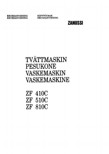 Bruksanvisning Zanussi ZF 810C Vaskemaskin