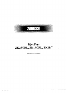 Bruksanvisning Zanussi ZK19/7RL Kyl-frys