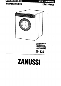 Käyttöohje Zanussi ZD320 Kuivausrumpu
